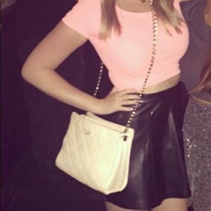 Faux leather h&m skirt